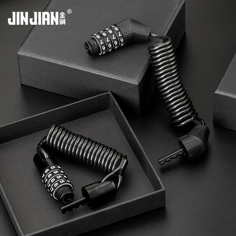 ROCKBROS 1.5m Mini Bicycle Cable Lock - Anti-theft, Password Security