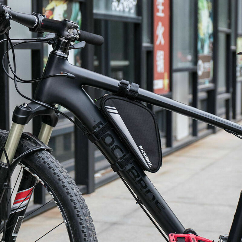 ROCKBROS 0.7L Bicycle Frame Bag - Reflective, Tool-free Install