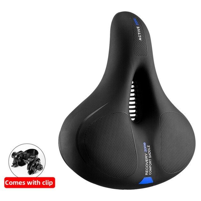 ROCKBROS Bicycle Saddle Shockproof Leather Cushion Reflective Cycling Bike Seat With Handle