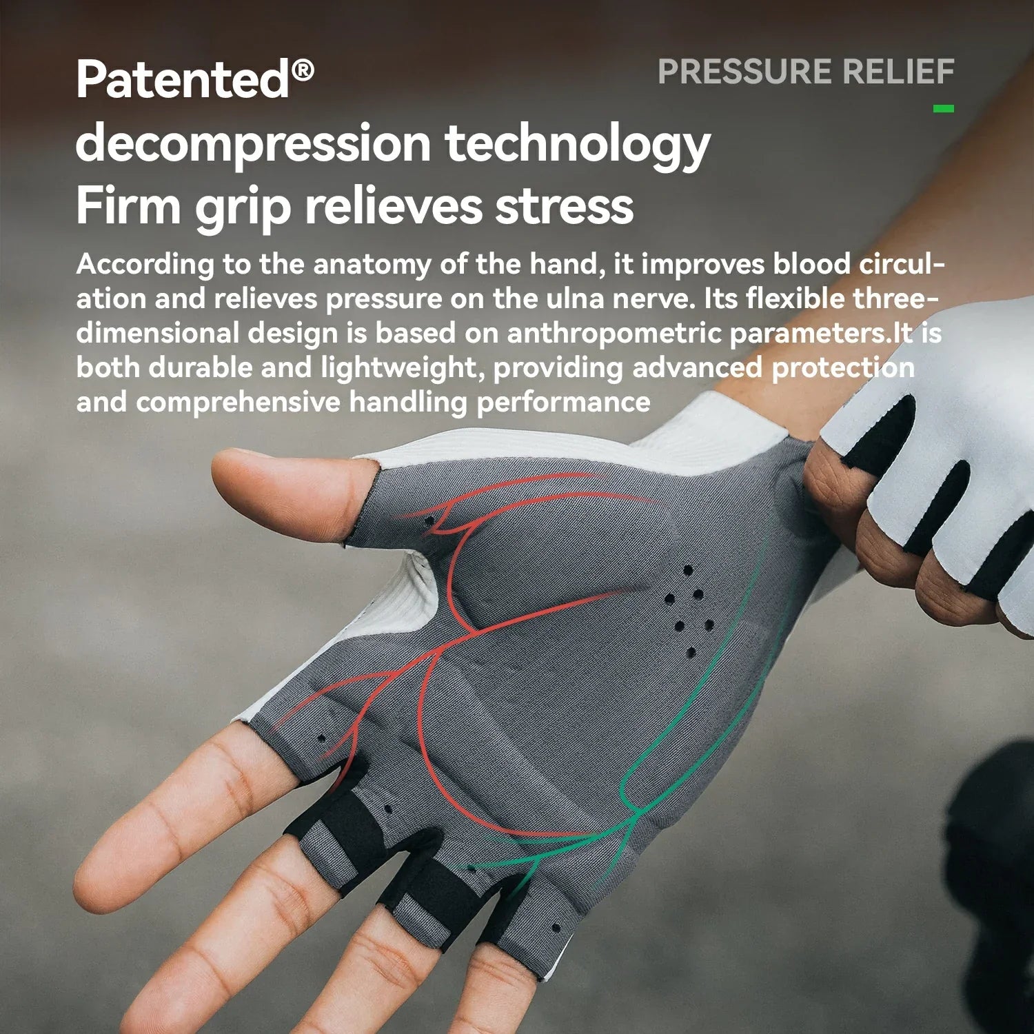 ROCKBROS Elastic Interface® Half-Finger Gel Padded Cycling Bike Gloves