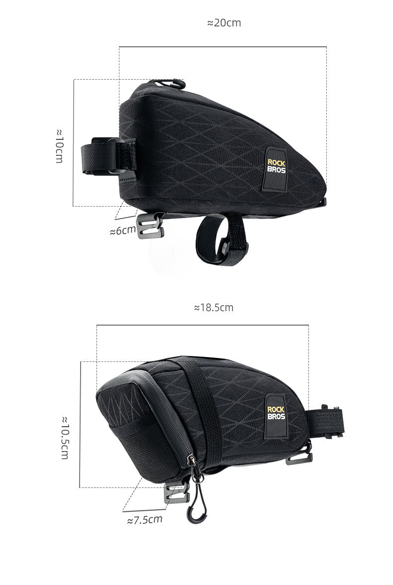 ROCKBROS Bicycle Combination Bags Set - Top Tube, Triangle, Saddle Bags