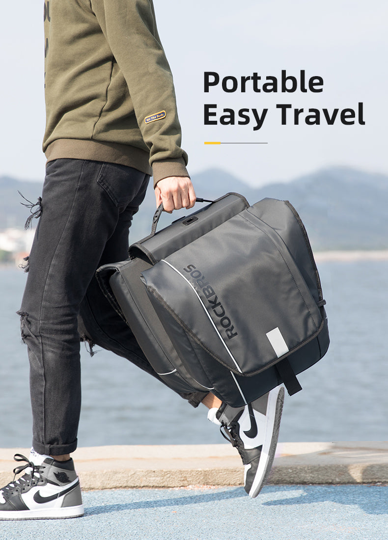 Super 30-Litre Bicycle Saddlebags in Black