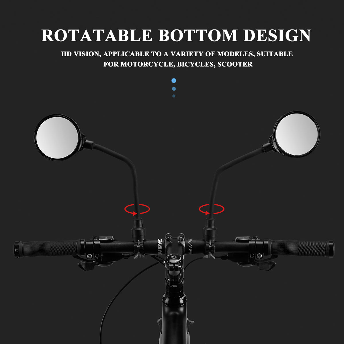 ROCKBROS Bike Mirror Handlebar Mount Safe Rear View Mirror