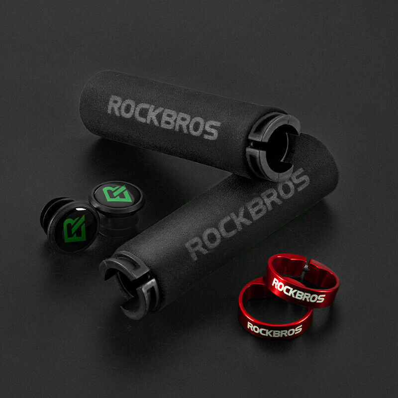 ROCKBROS Silicone Sponge Bike Handlebar Grips - Soft, Anti-Skid, 13cm