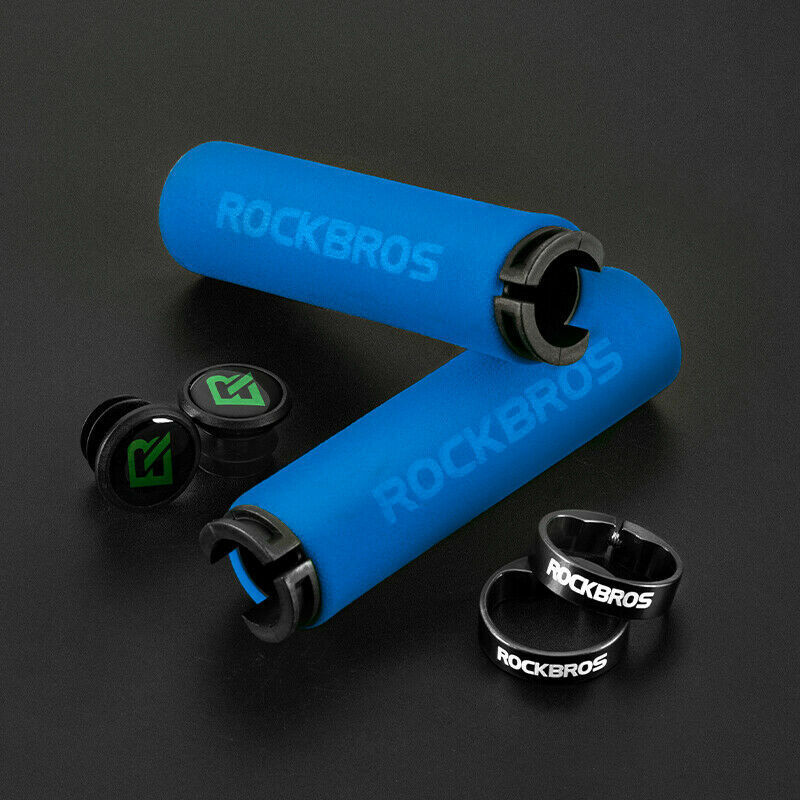 ROCKBROS Silicone Sponge Bike Handlebar Grips - Soft, Anti-Skid, 13cm