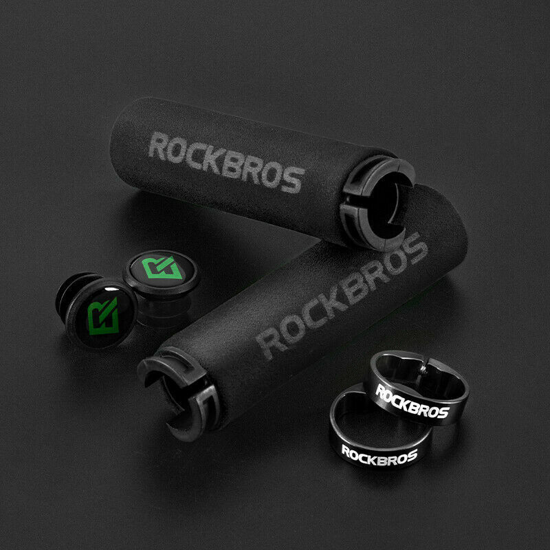 ROCKBROS Silicone Sponge Bike Handlebar Grips - Soft, Anti-Skid, 13cm