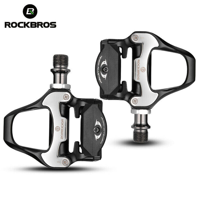 ROCKBROS Self-Lock Road Bike Pedals with Shimano SPD-SL/Look KEO Cleat System (Pair)