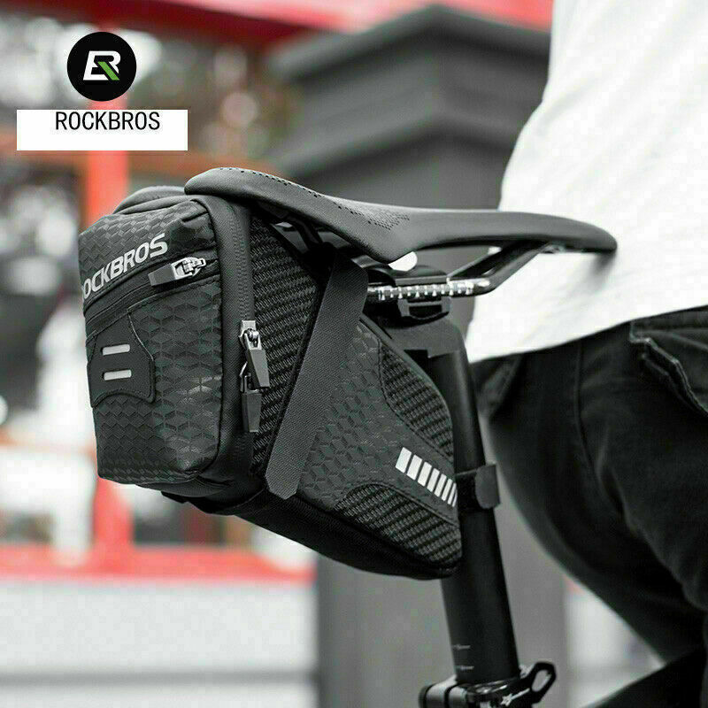 ROCKBROS 1.5L Waterproof Bicycle Saddle Bag - Durable, Reflective, Easy Install