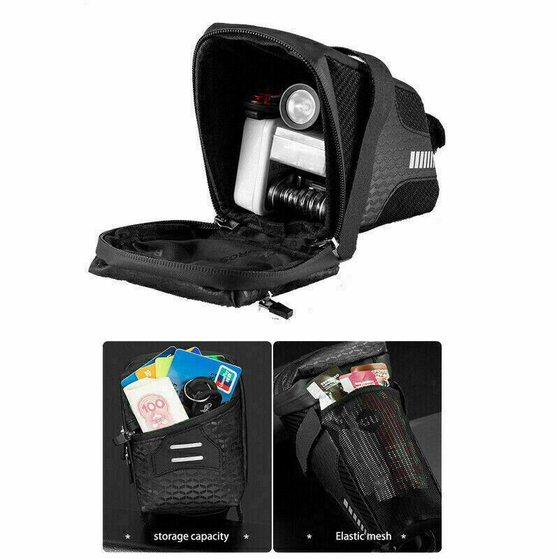 ROCKBROS 1.5L Waterproof Bicycle Saddle Bag - Durable, Reflective, Easy Install