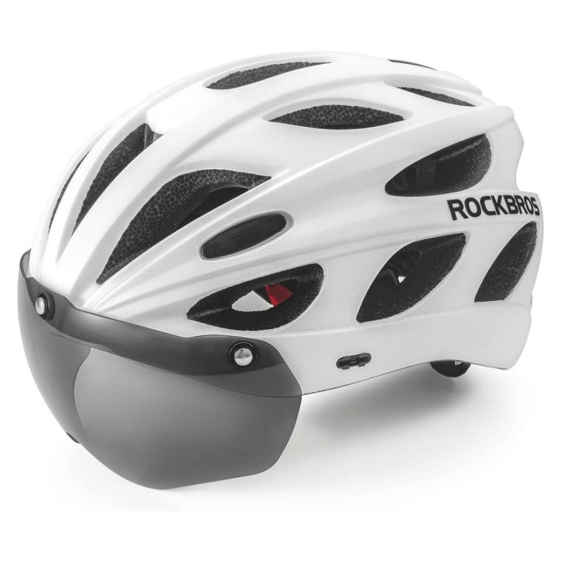 ROCKBROS Lightweight Cycling Helmet with Removable Goggles Sun Visor