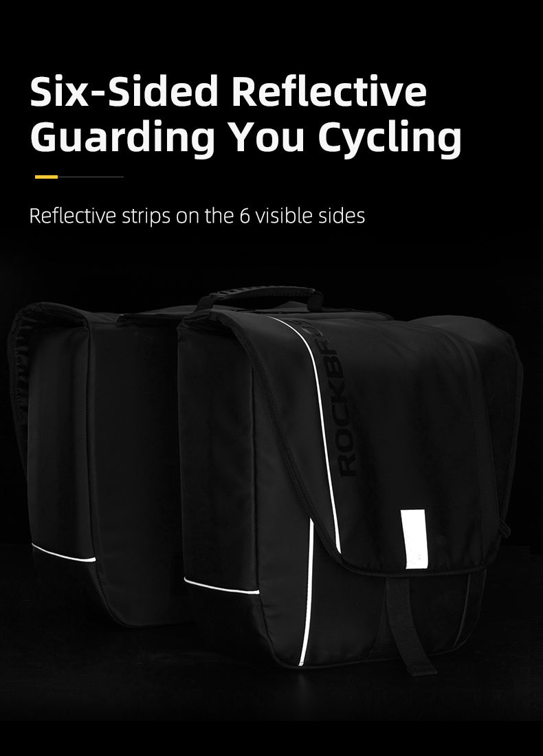 Super 30-Litre Bicycle Saddlebags in Black