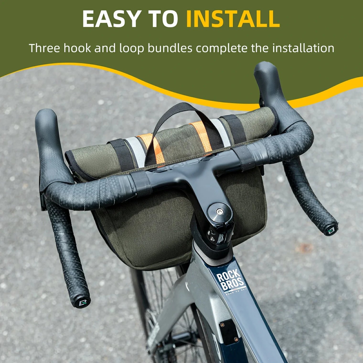 ROCKBROS Bike Handlebar Multifunctional Crossbody Bag with Shoulder Strap