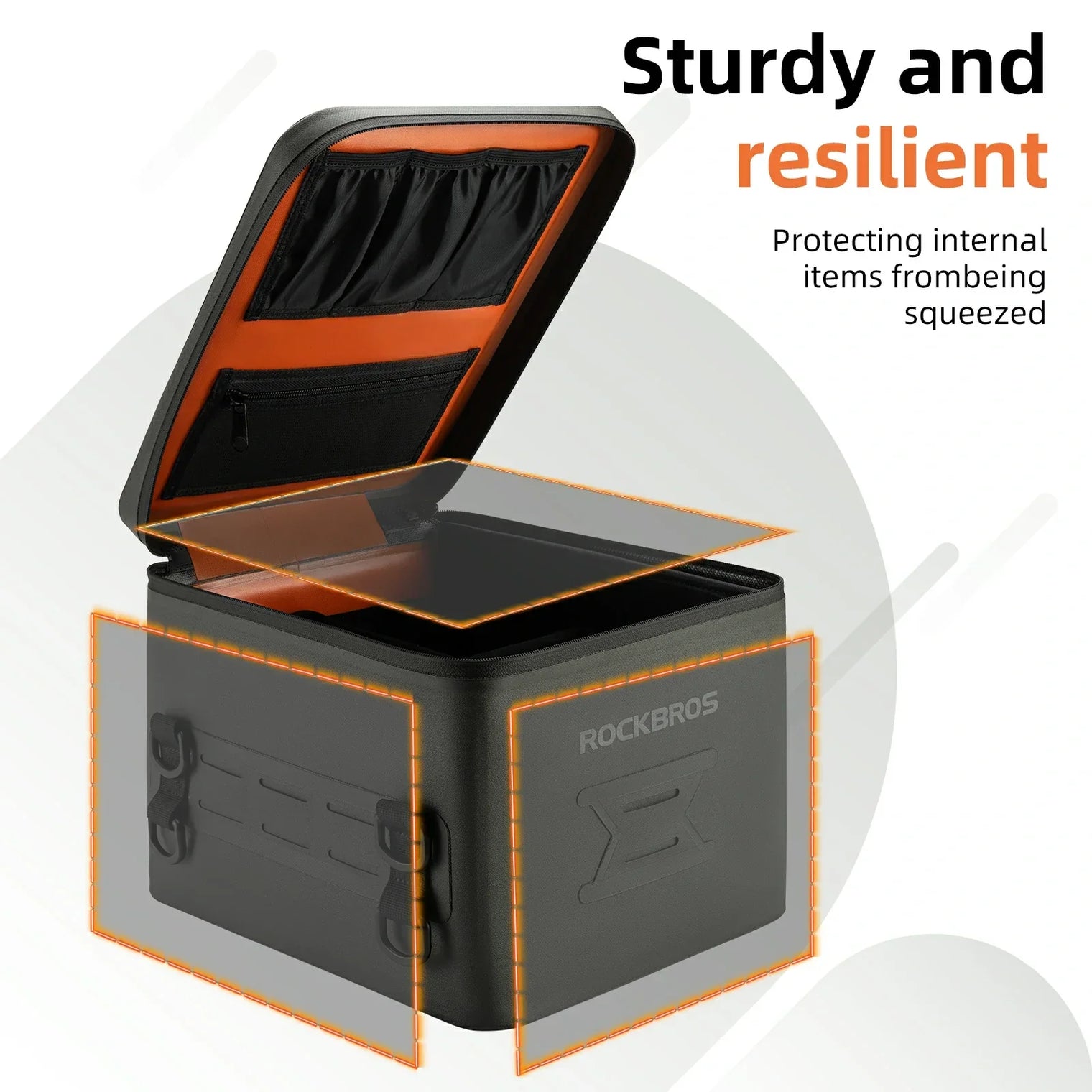 ROCKBROS 13L Waterproof Motorcycle Tail Bag Saddlebag Rear Rack Trunk