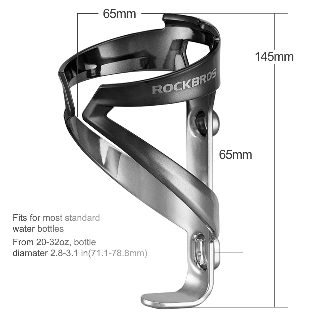 ROCKBROS Gradient Colour Water Bottle Cages Water Bottle Holder-2Pack