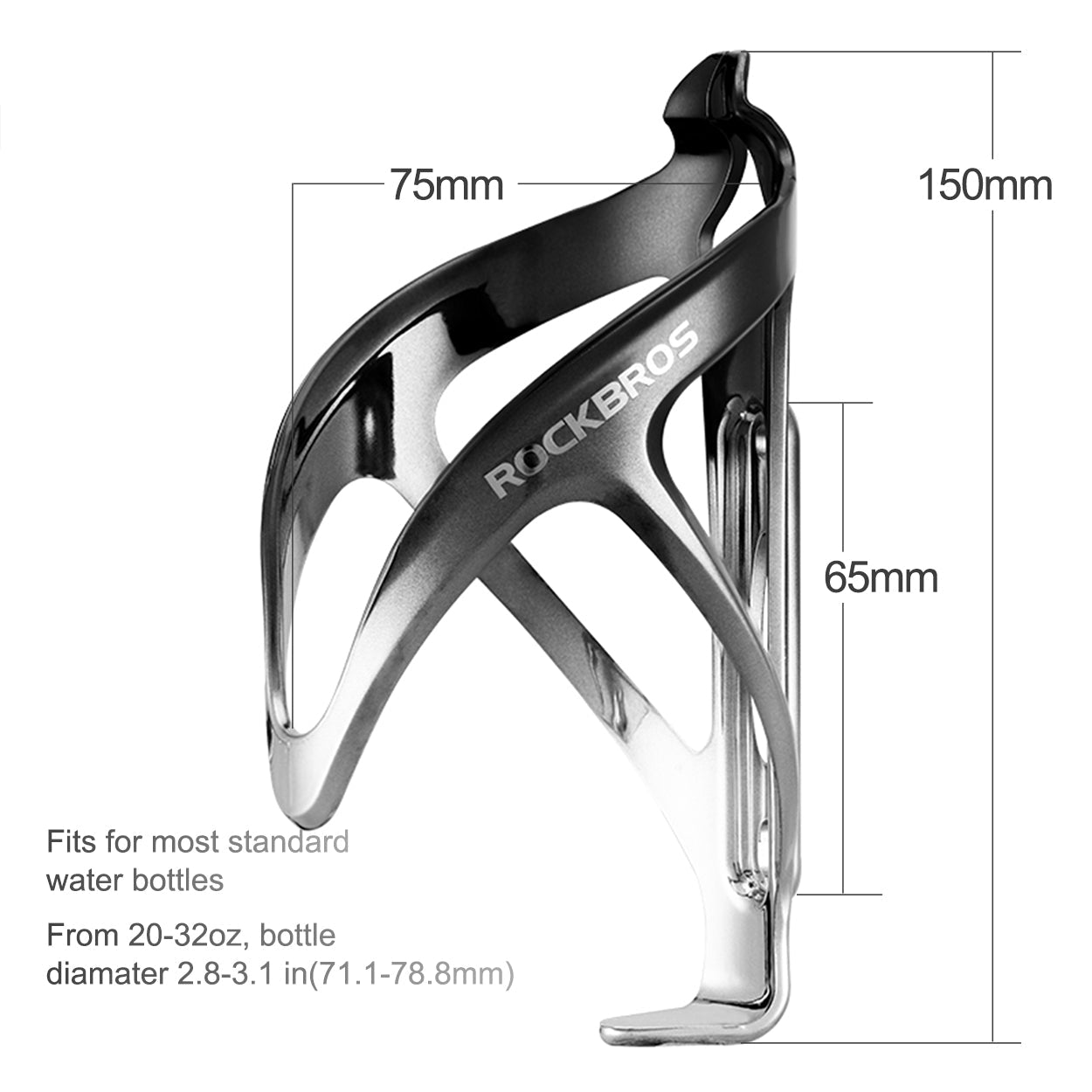 ROCKBROS Gradient Colour Water Bottle Cages Water Bottle Holder-2Pack