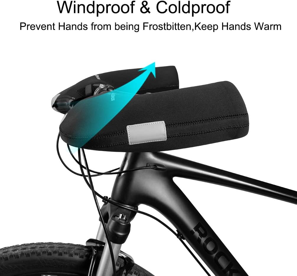 ROCKBROS Cold Weather Bike Handlebar Mittens Windproof & Coldproof Commuter