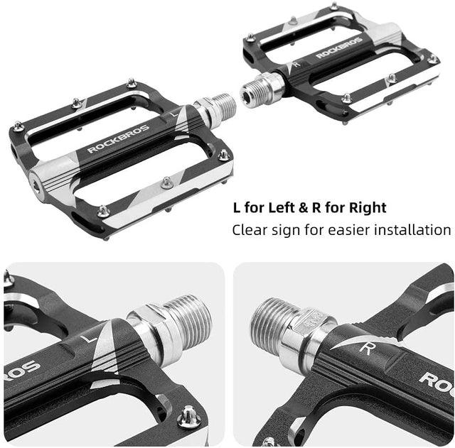 ROCKBROS Flat Lightweight Pedals in Various Colours