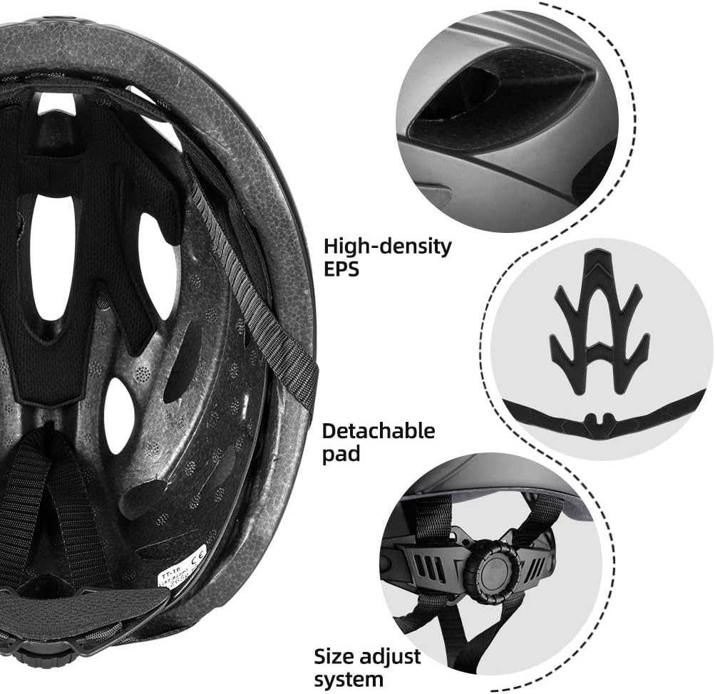 ROCKBROS Lightweight Cycling Helmet with Removable Goggles Sun Visor