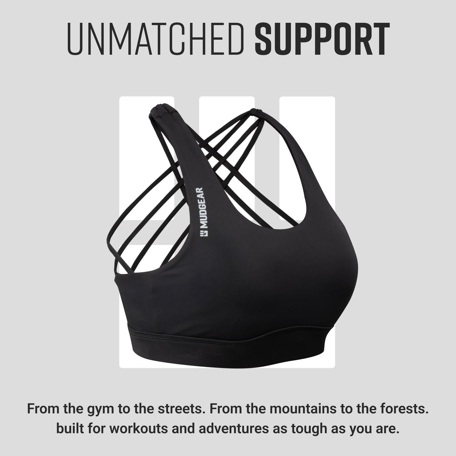 Women's Performance Sports Bra with Pockets - Black