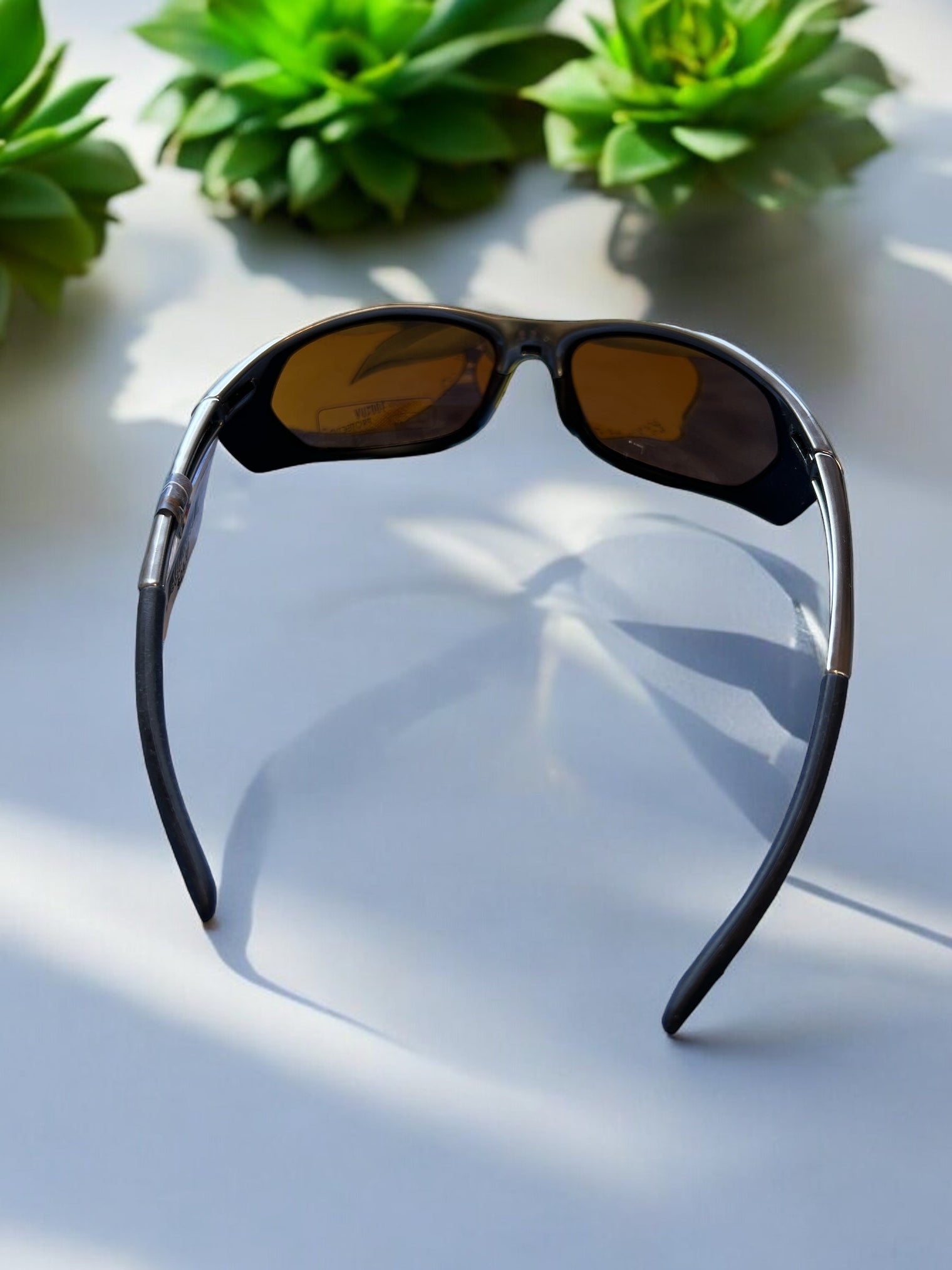 Mountain Shades Rotor Sunglasses, Silver / Black with Brown Lenses