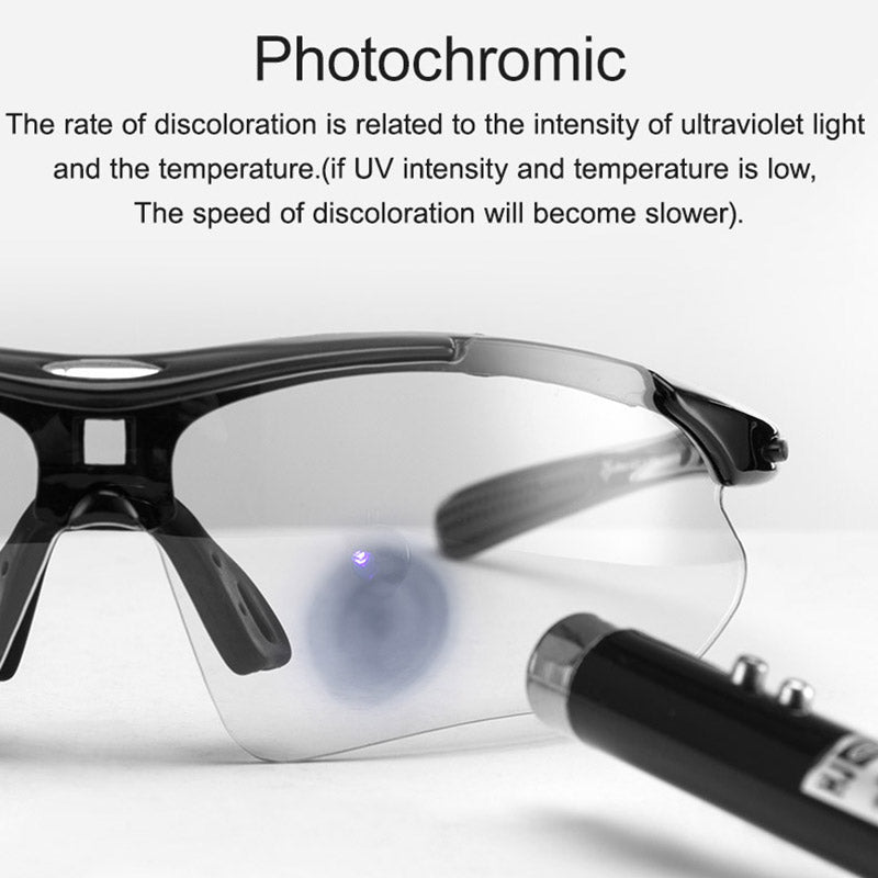 ROCKBROS Cycling Sunglasses Bicycle Photochromic Glasses Full Frame Eyewear