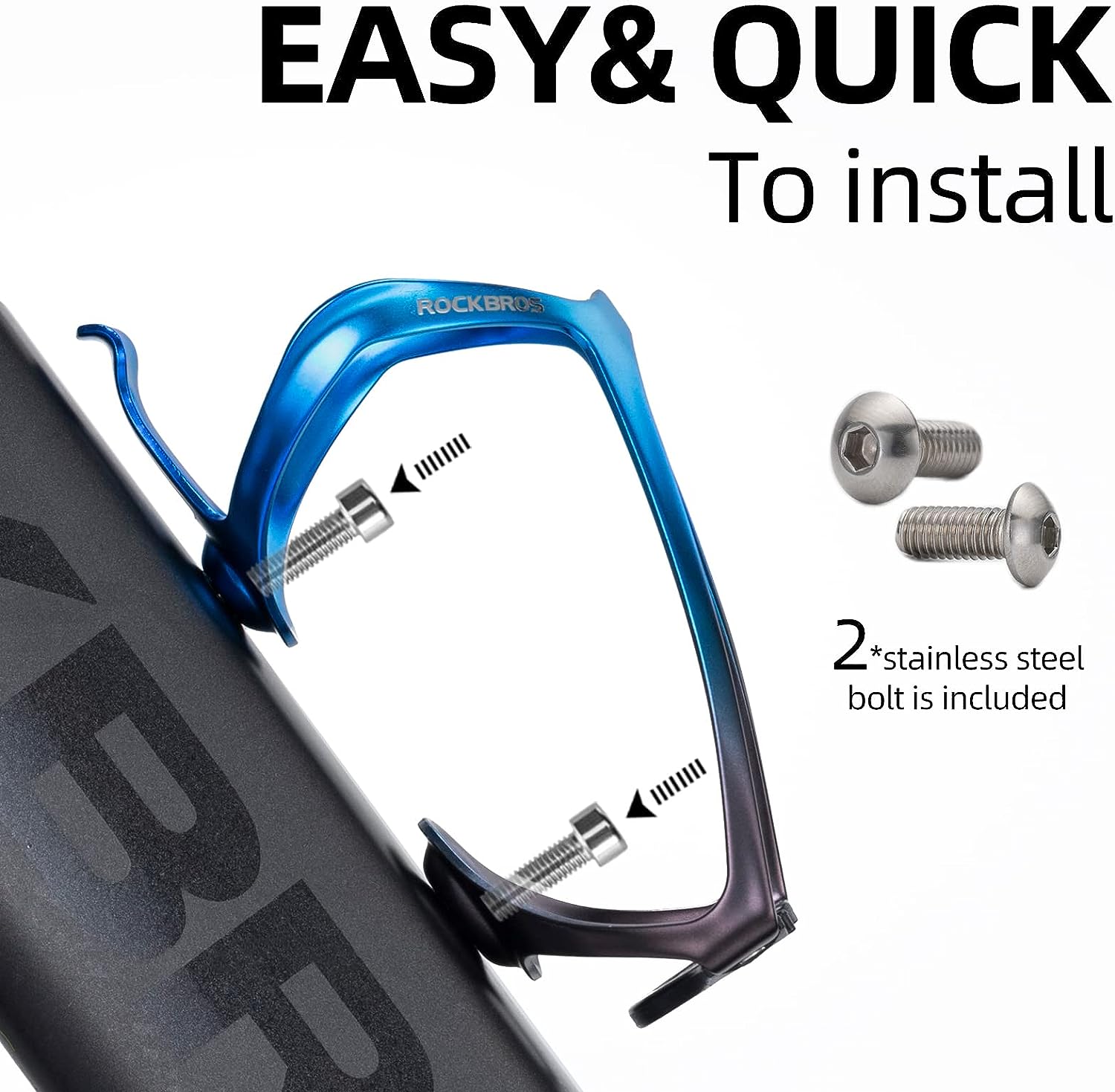 ROCKBROS Bike Water Bottle Holder Lightweight Bicycle Water Bottle Cage Aluminum Alloy Bike Cup Holder