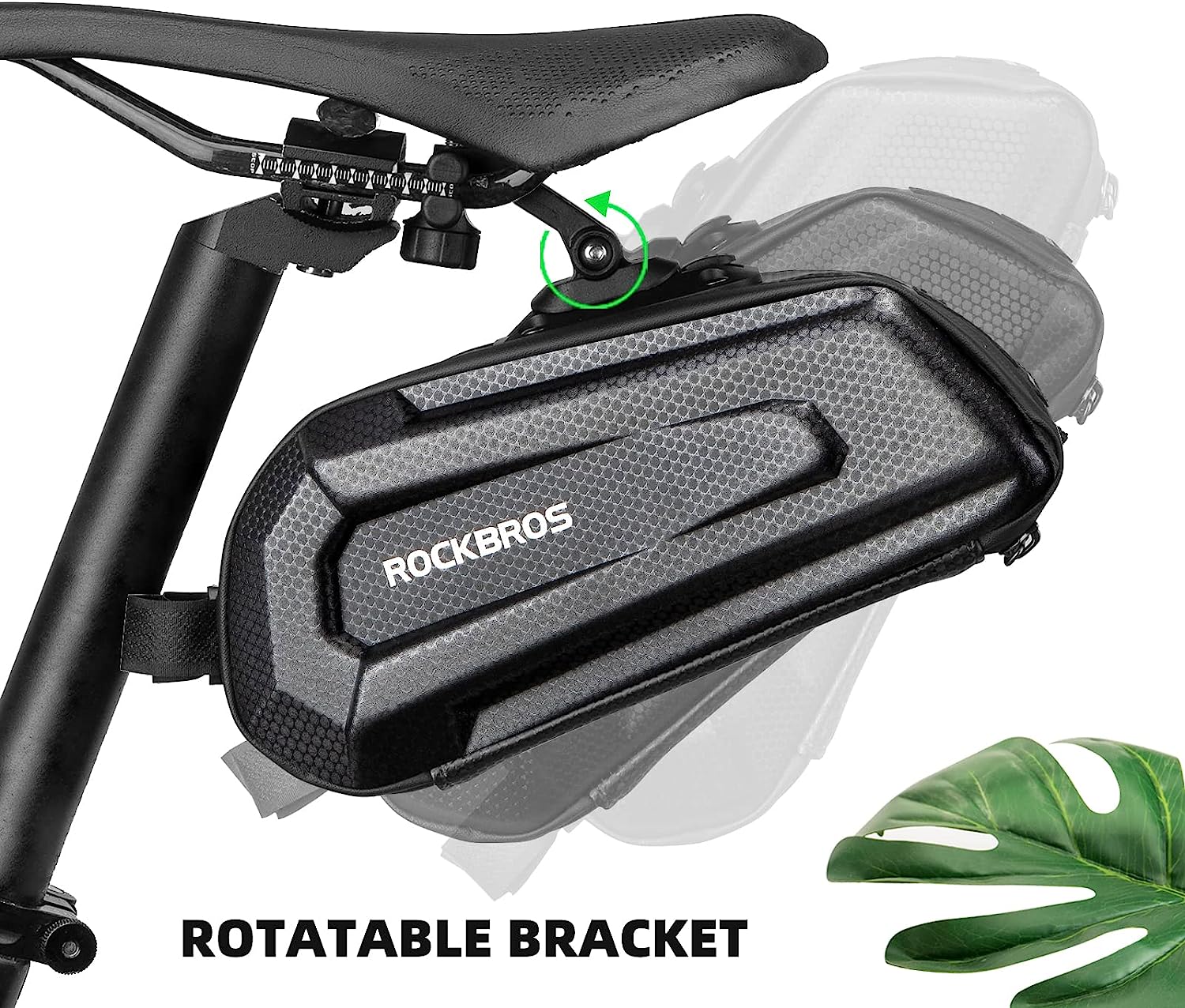 ROCKBROS Bike Saddle Bag Under Seat 3D Hard Shell Quick Release 1.7L