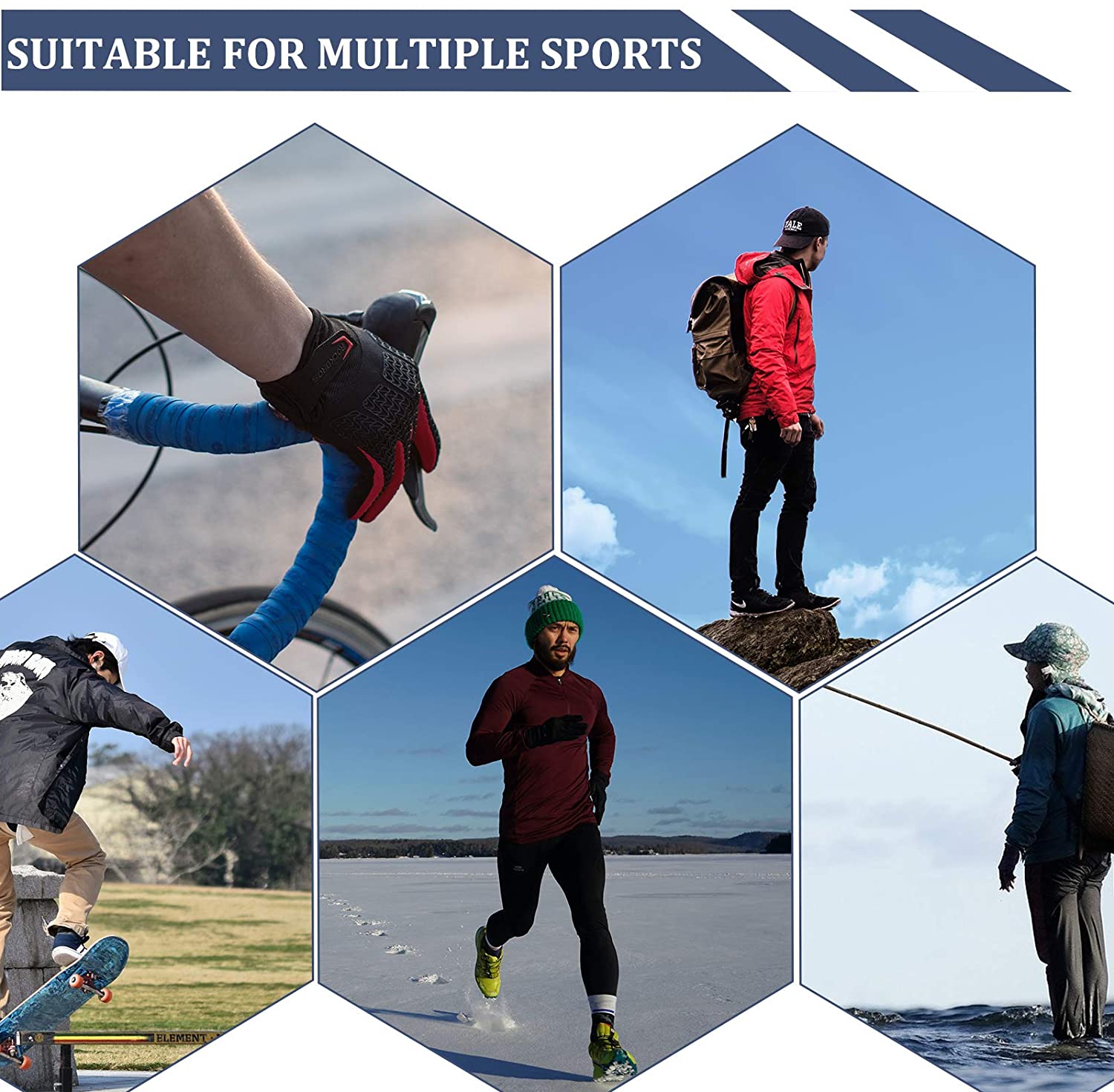 Full Finger Cycling Gloves Touchscreen Gloves Full Finger Sports Gloves Running Gloves