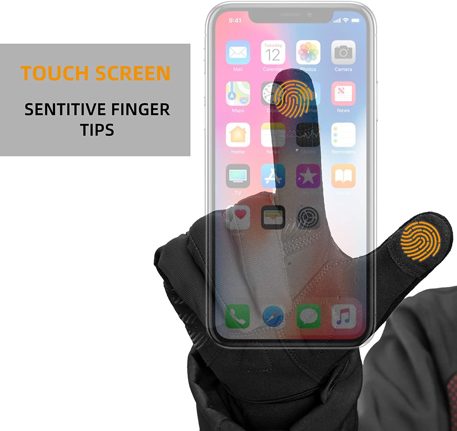 ROCKBROS Touch Screen Cycling Gloves - Anti-Slip, Breathable Full Finger