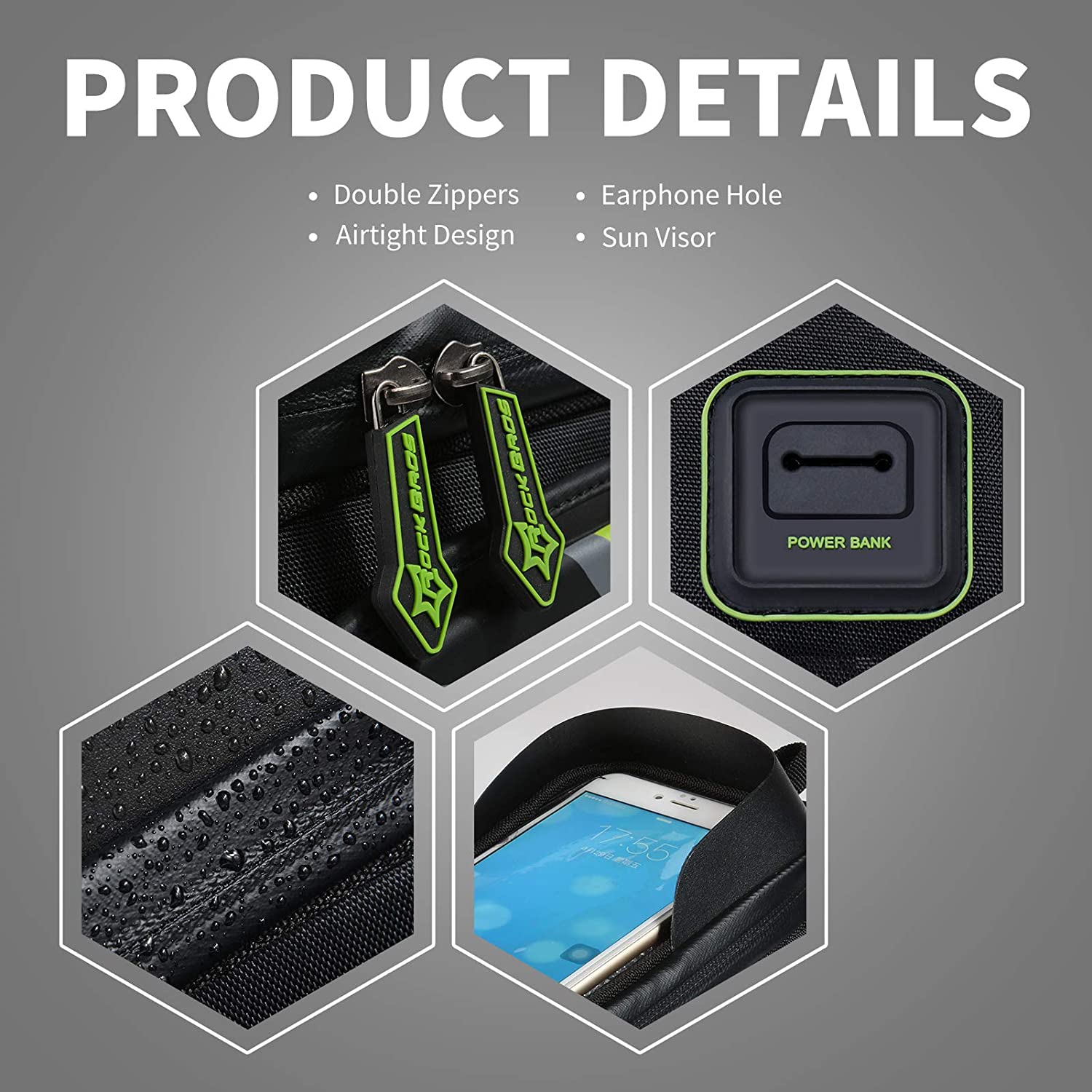 ROCKBROS-Bike Phone Bag Bike Front Frame Bag Sensitive Touch Screen