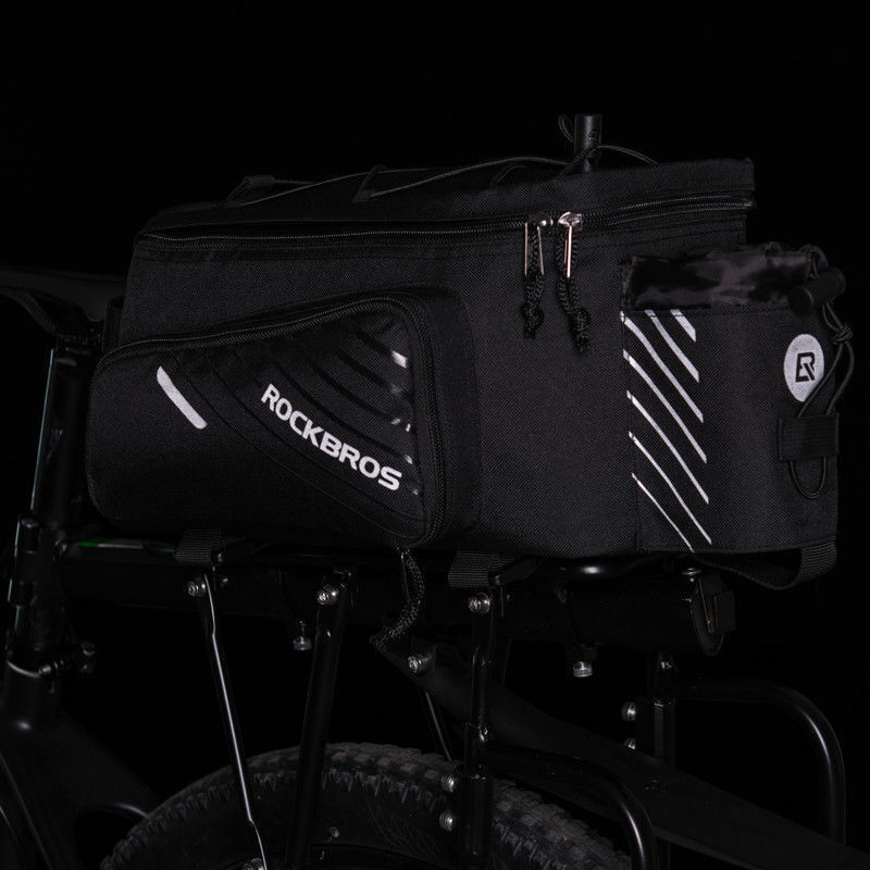 Pro Bicycle Rear Rack Bag with Extra Pockets