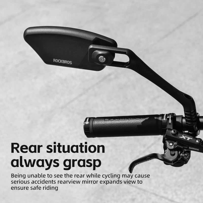 ROCKBROS HD Blast-Resistant Bike Mirror - Adjustable & Retractable
