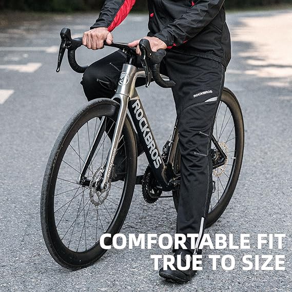 Cycling Pants for Men Windproof Thermal Fleece Winter Athletic
