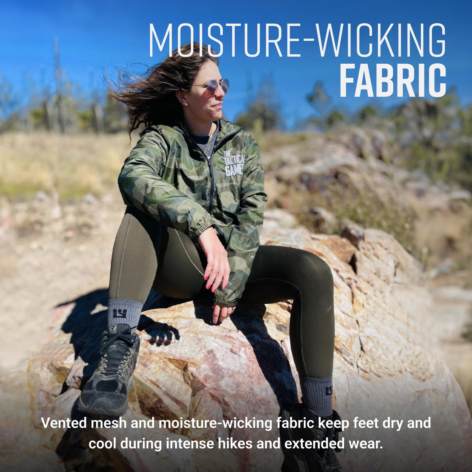 Performance Hiking/Trekking Sock - Gray/Black (2 Pair Pack)