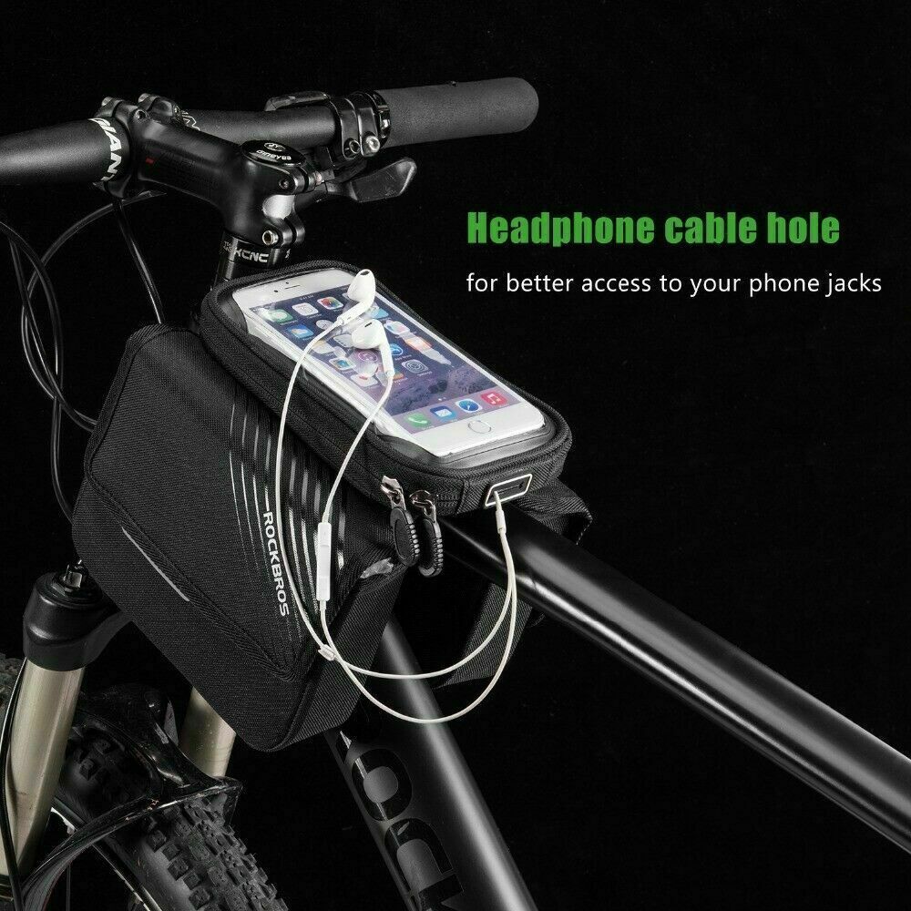 ROCKBROS 6.0" Bike Phone Holder Bag - Durable, Touchscreen, Large Capacity