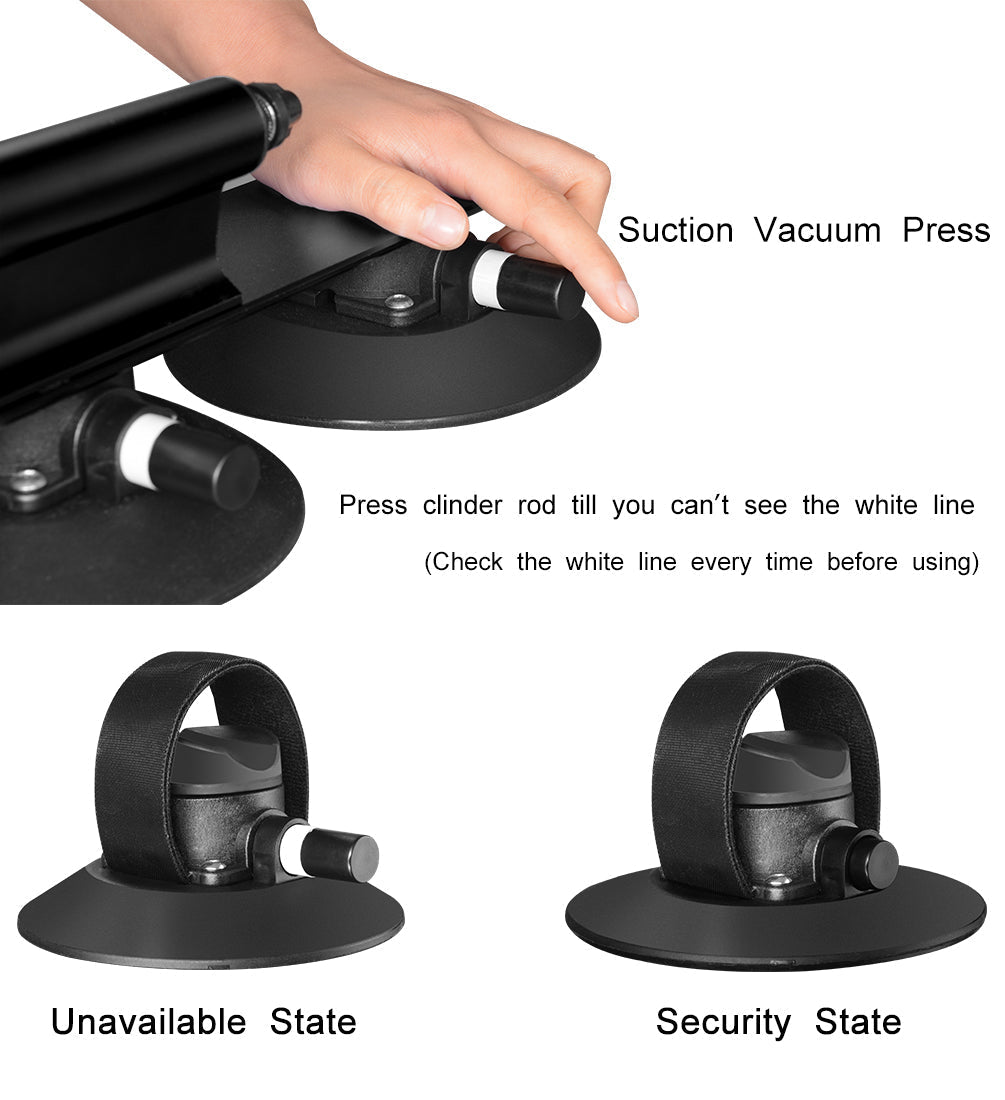 ROCKBROS Suction Cup Car Roof Rack for 3 Bikes - Red