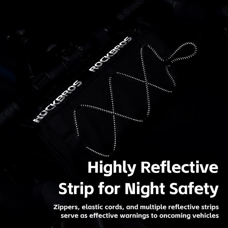 ROCKBROS 1.5L Reflective Handlebar Bag - Durable, Compact, Multi-functional