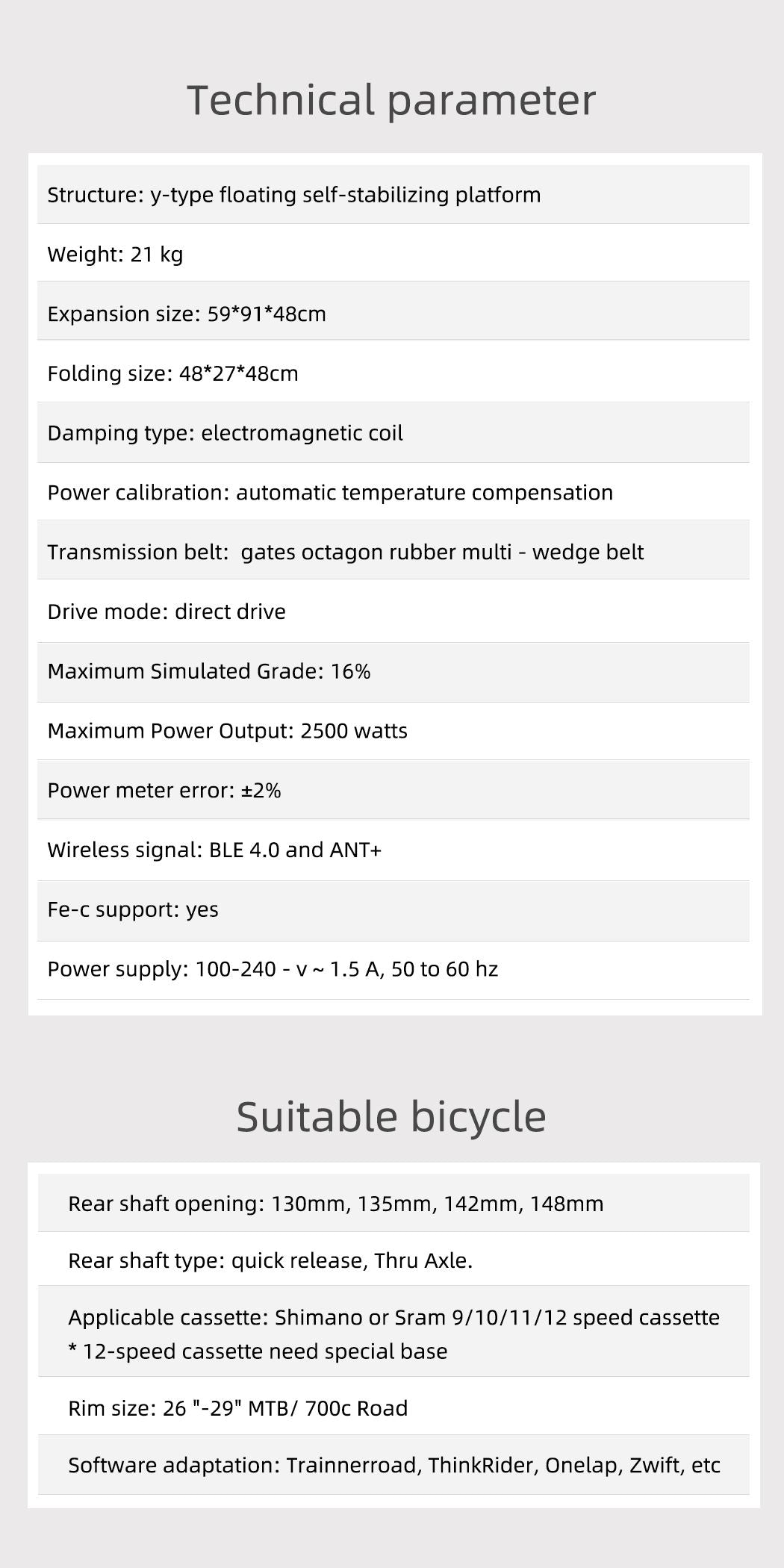 ROCKBROS X7I Smart Direct Drive Bike Trainer - Indoor Exercise Stand