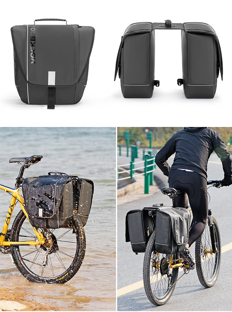 Super 30-Litre Bicycle Saddlebags in Black