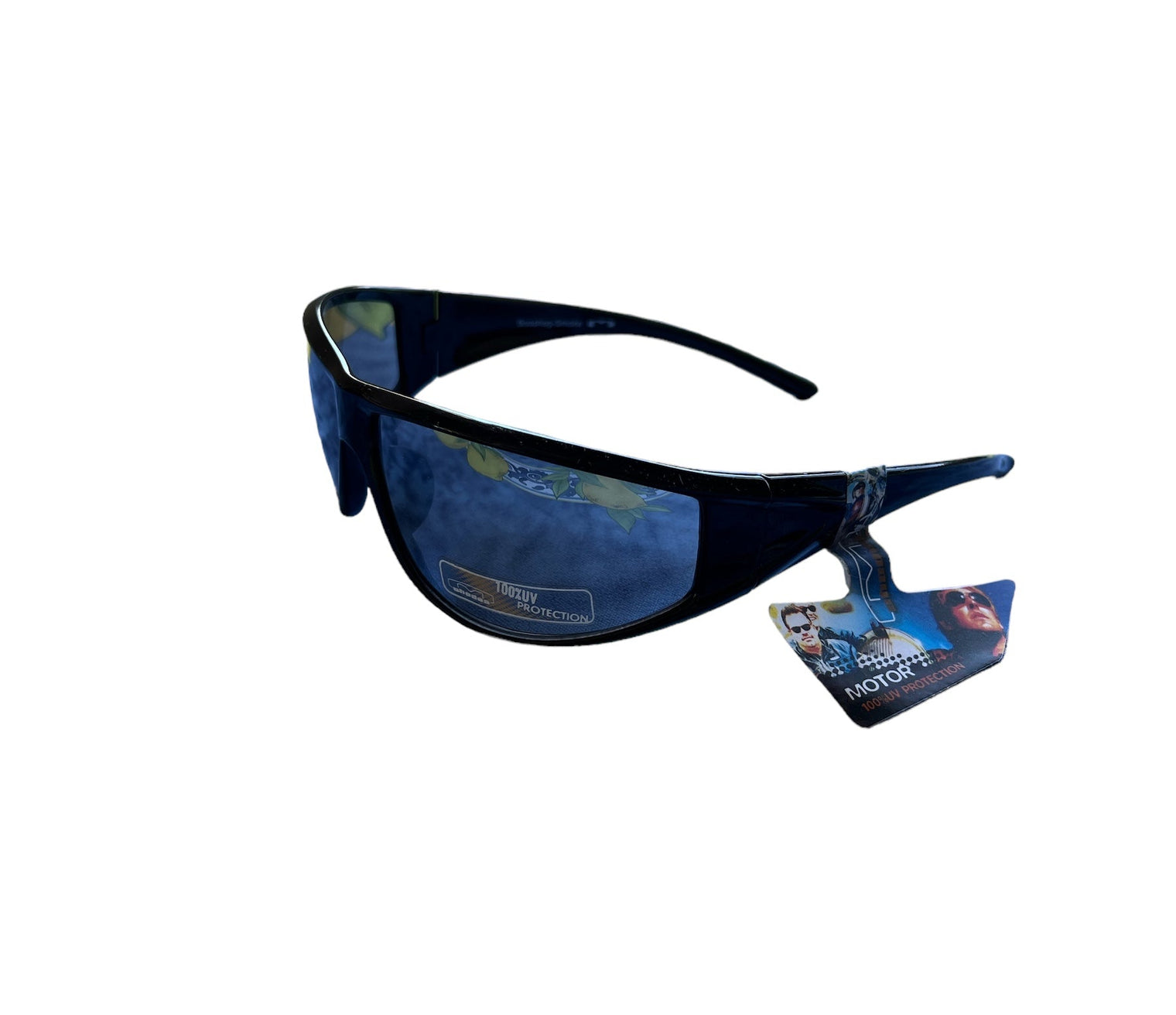 Mountain Shades Ergonomic Wrap Wind Sport Sunglasses - Boss Hog (Smoke Mirror)