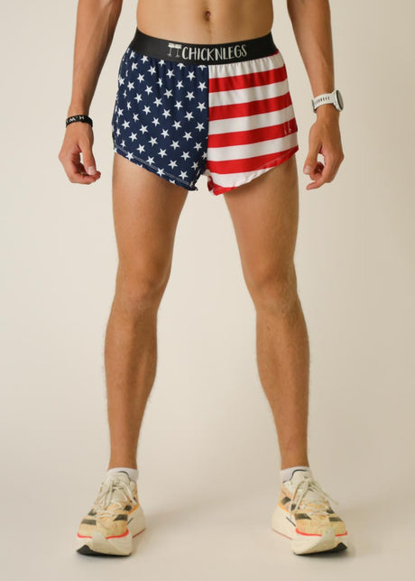 Men's USA 2" Half Split Shorts (XS, S, M, L, XL)