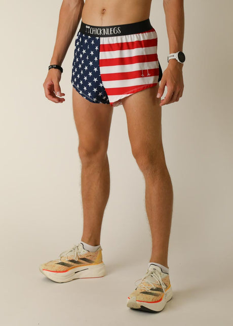 Men's USA 2" Half Split Shorts (XS, S, M, L, XL)