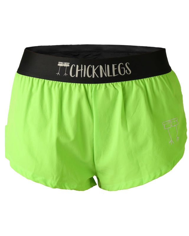 Women's Neon Green 1.5" Split Shorts