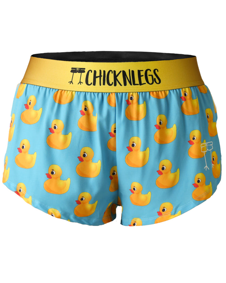 Women's Rubber Ducky 1.5" Split Shorts (XXS-XL)
