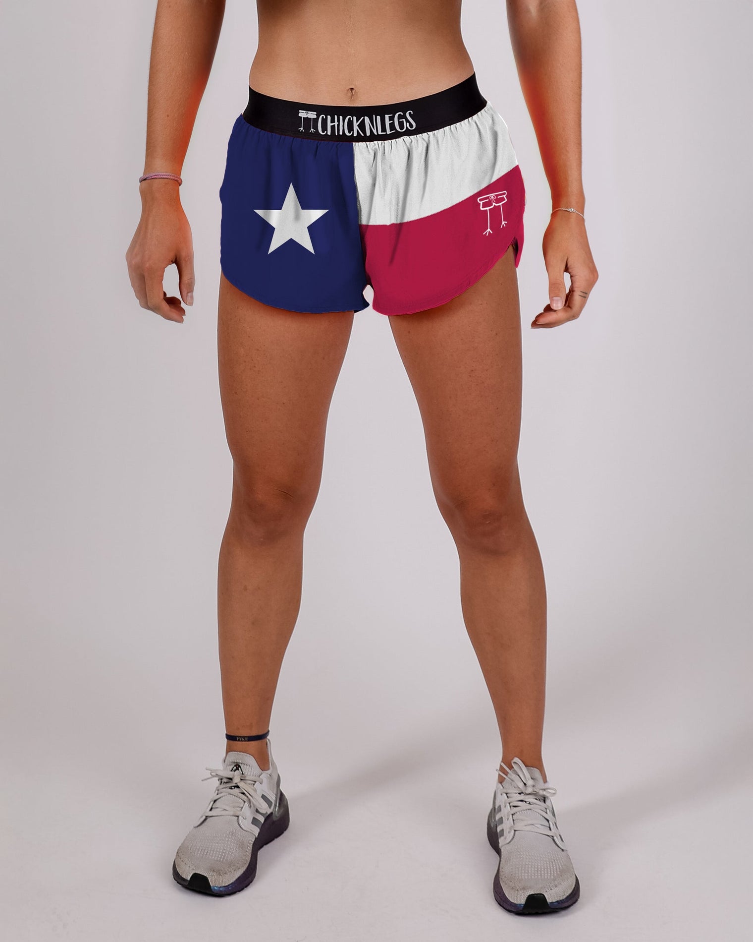Women's Texas 1.5" Split Shorts (Red, White & Blue) XXS, XS, S, M, L, XL