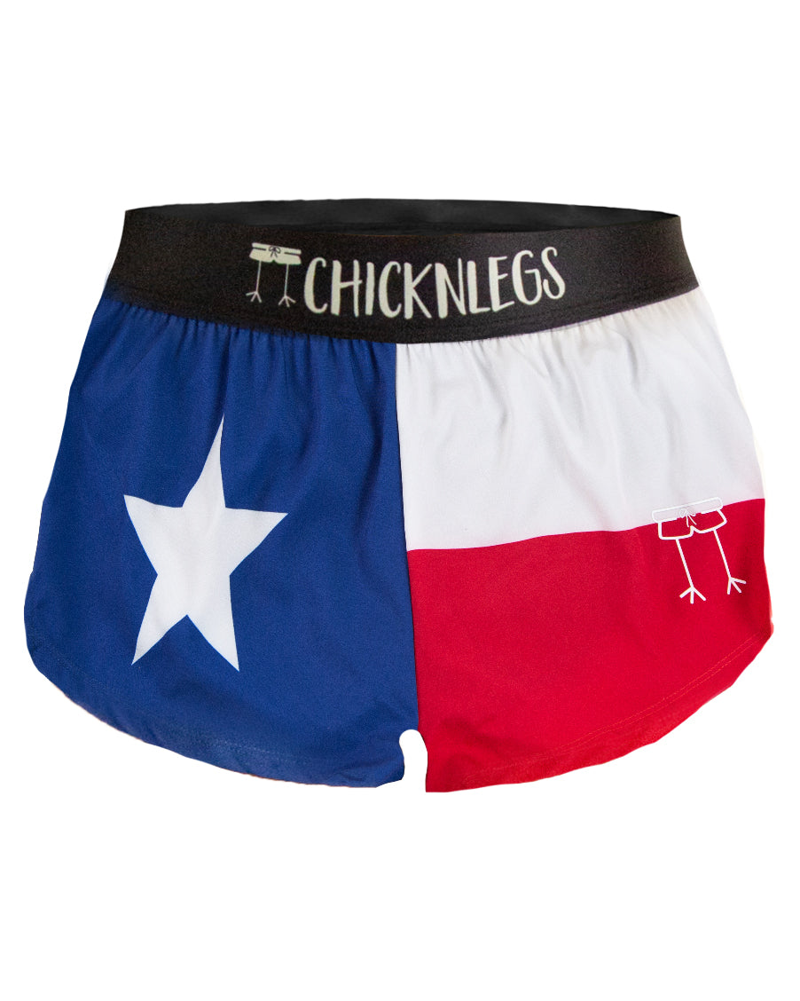 Women's Texas 1.5" Split Shorts (Red, White & Blue) XXS, XS, S, M, L, XL
