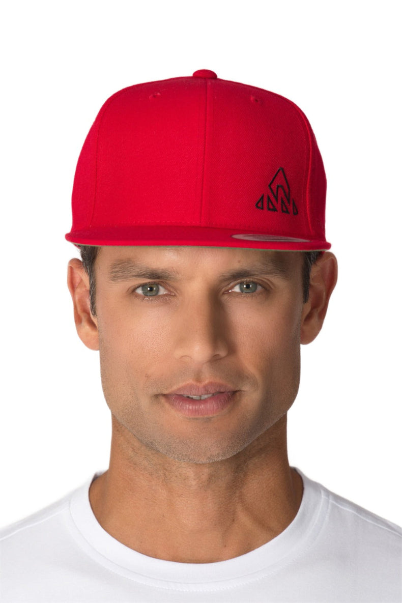 Classic Cap Red/Black Mountain Logo - Unisex