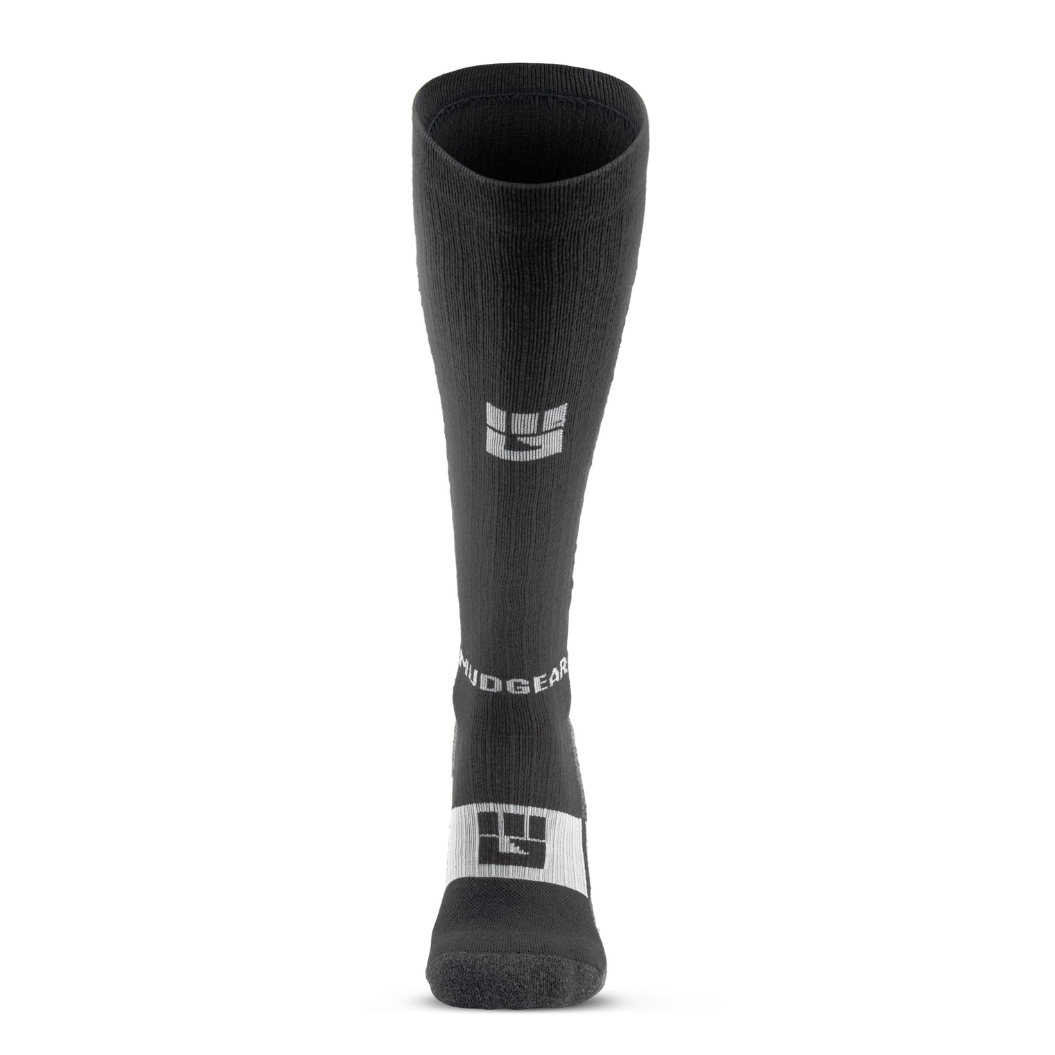 Tall Compression Merino Wool Socks (Black/Gray)
