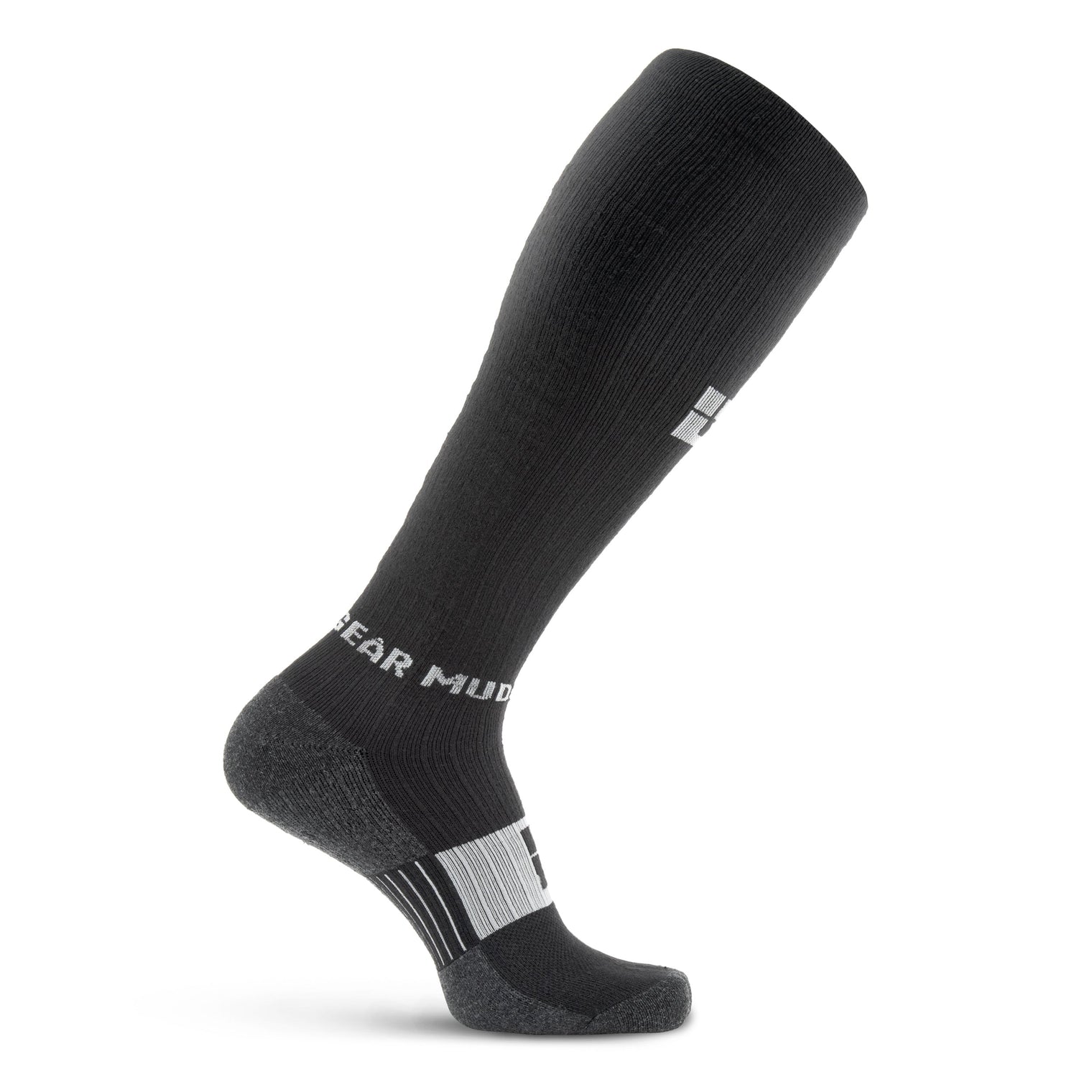 Tall Compression Merino Wool Socks (Black/Gray)