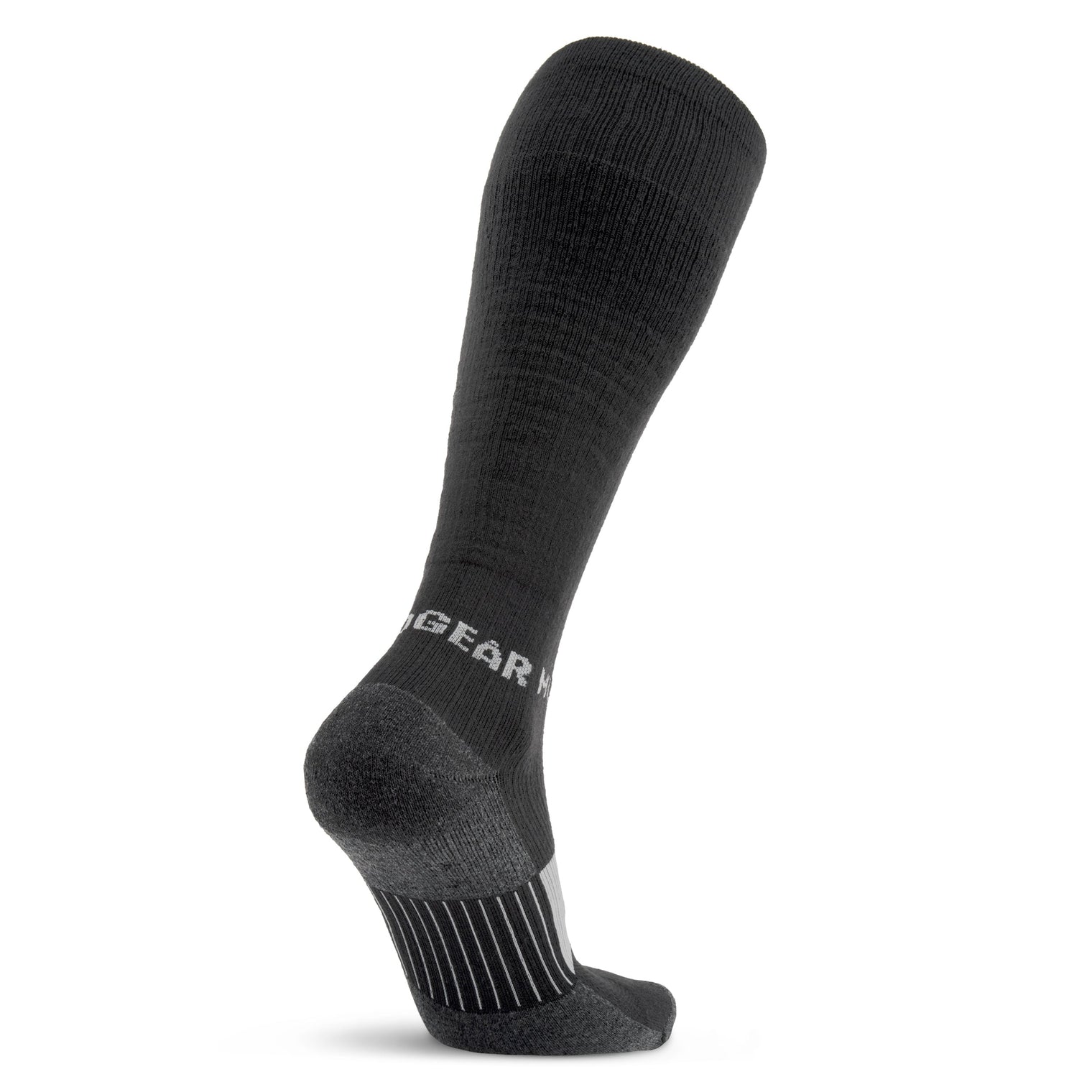 Tall Compression Merino Wool Socks (Black/Gray)